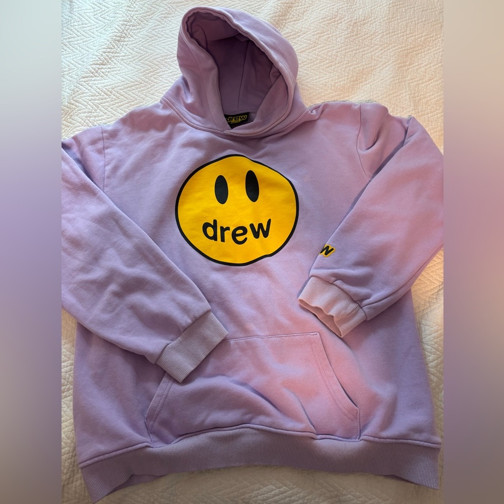 Drew Purple Hoodie with Yellow Smile